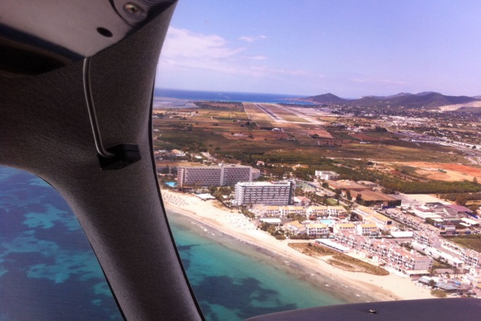 Anflug auf Ibiza